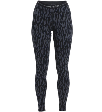 Legging Icebreaker Women Merino 260 Vertex Legging Macro Forms Graphite Black