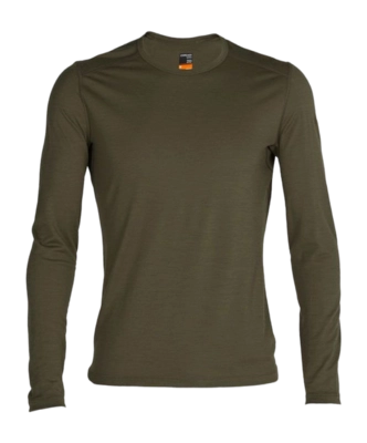 Ondershirt Icebreaker Men Merino 200 Oasis LS Crewe 7 Mountain Tops Loden