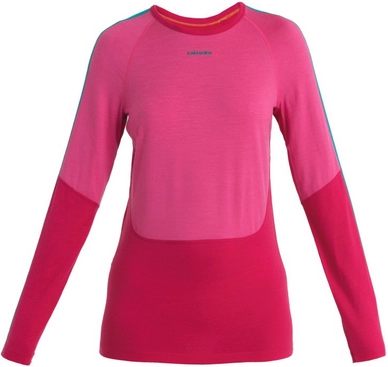 Unterhemd Icebreaker Merino 200 Sonebula LS Crewe Women Electro Pink