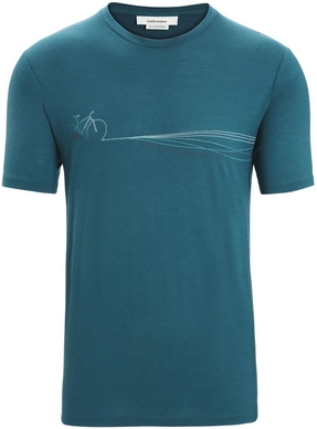 T-Shirt Icebreaker Men Tech Lite II SS Tee Cadence Paths Green Glory