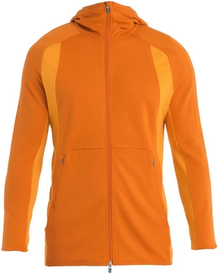 Zip Sweatshirt Icebreaker Men Merino Quantum ZoneKnit LS Hoodie Earth Solar
