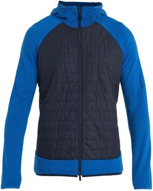 Pullover Icebreaker Merino Quantum Hybrid LS Zip Hoodie Herren Lazurite Midnight Navy