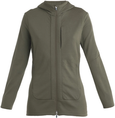Pull Icebreaker Femme Quantum III LS Zip Hood Loden
