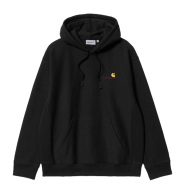 Sweat à Capuche Carhartt WIP Unisexe American Script Black