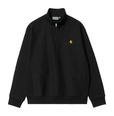 Half Zip Sweatshirt Carhartt WIP Unisex American Script Black