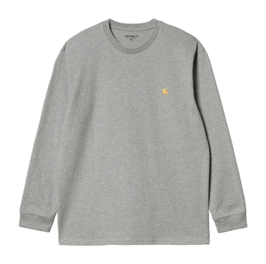 Longsleeve Carhartt WIP Unisexe L/S Chase Grey Heather Gold