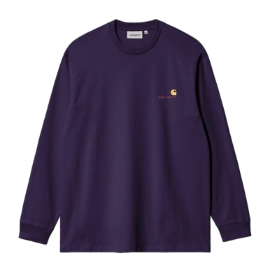 Langarmshirt Carhartt WIP L/S American Script Unisex Cassis