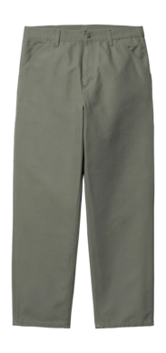 Pants Carhartt WIP Unisex Single Knee Smoke Green Rinsed