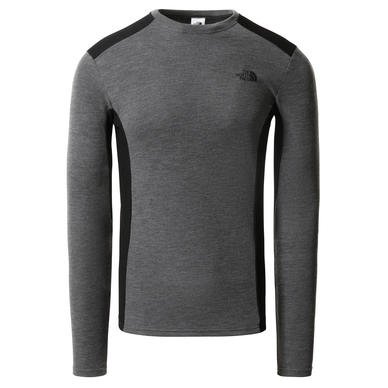 Ondershirt The North Face Men Easy L/S Crew Neck TNF Medium Grey Heather TNF Black