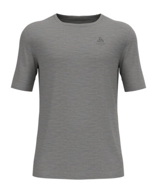 Ondershirt Odlo Men Bl Top Crew Neck S/S Merino 200 Odlo Steel Grey Melange
