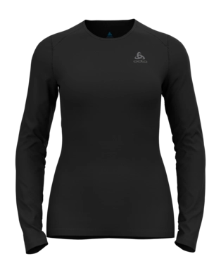 Maillot de Corps Odlo Femme Bl Top Col Rond L/S Fundamentals Active Black