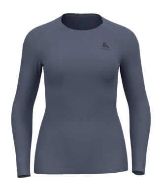 Maillot de Corps Odlo Femme Bl Top Crew Neck L/S Active Warm Eco Folkstone Grey
