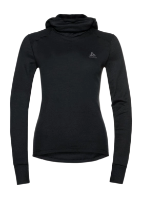 Ondershirt Odlo Women Bl Top Facemask L/S Active Warm Eco Black