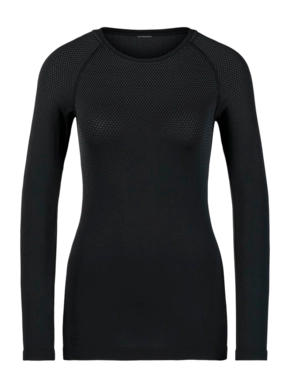 Maillot de Corps Odlo Femme Bl Top Crew Neck L/S Performance Light Eco Black