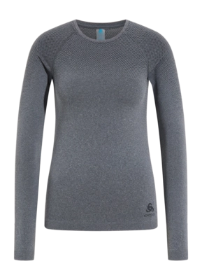Maillot de Corps Odlo Femme Bl Top Crew Neck L/S Performance Light Eco Grey Melange