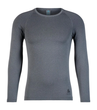 Maillot de Corps Odlo Homme Bl Top Col Rond L/S Performance Light Eco Gris Chiné