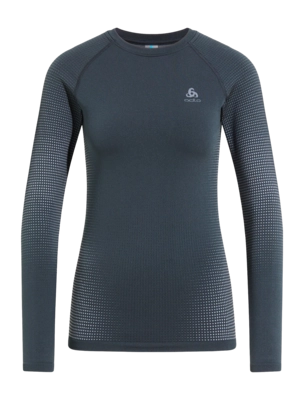Ondershirt Odlo Women Bl Top Crew Neck L/S Performance Warm Eco India Ink