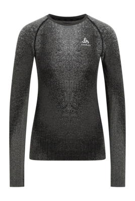 Ondershirt Odlo Women Bl Top Crew Neck L/S Blackcomb Eco Black
