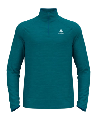 Longsleeve Odlo Men Mid Layer 1/2 Zip Essential Thermal Saxony Blue Melange