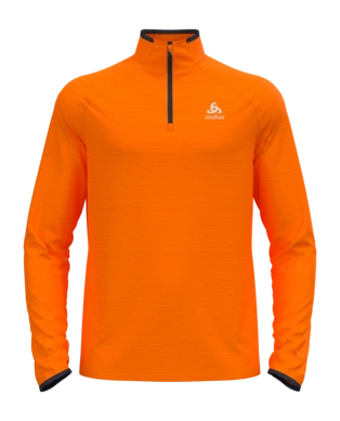 Longsleeve Odlo Men Mid Layer 1/2 Zip Essential Thermal Oriole Melange