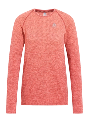 T-Shirt Odlo Femmes Col Rond M/L Essential Seamless Cinnabar Melange