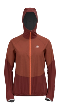 Hardloopjack Odlo Women Dual Dry Pk Waterproof Insulated Spiced Apple Live Wire