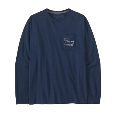 T-shirt Manches Longues Patagonia Homme 73 Skyline Pocket Responsibili-Tee Lagom Blue