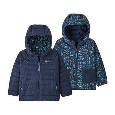 Veste Patagonia Bébé Réversible Down Sweater Hoody Tidepool Blue