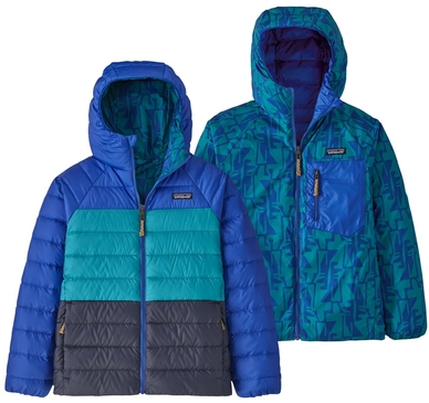 Veste Patagonia Enfant Reversible Down Sweater à Capuche Belay Blue