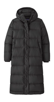 Jacket Patagonia Women Silent Down Long Parka Black Outdoorsupply