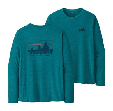 T-shirt Manches Longues Patagonia Homme Capilene Cool Daily Graphic Shirt Belay Blue X-Dye