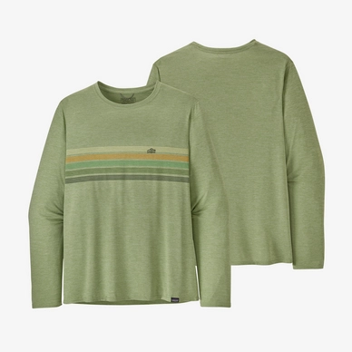 Shirt Patagonia Men Capilene Cool Daily Graphic Long Sleeve Lands Sleet Green X-Dye