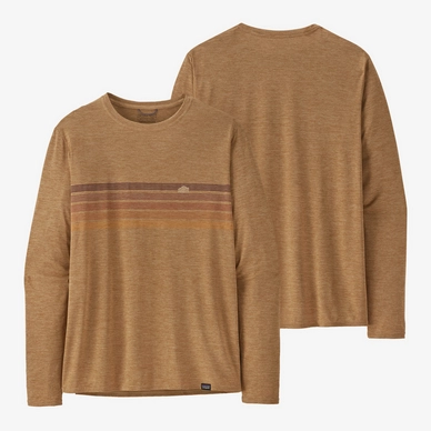 Shirt Patagonia Men Capilene Cool Daily Graphic Long Sleeve Tinamou Tan X-Dye