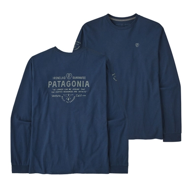 Long Sleeve T-Shirt Patagonia Men Forge Mark Responsibili-Tee Lagom Blue