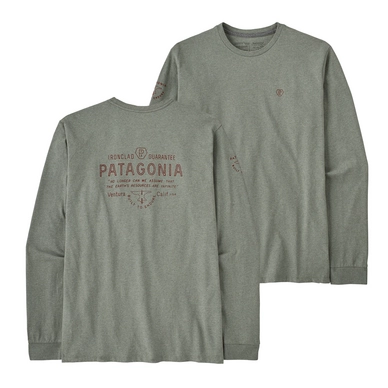 Long Sleeve T-Shirt Patagonia Men Forge Mark Responsibili-Tee Sleet Green