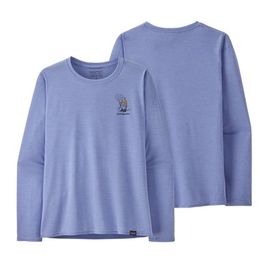 T-shirt anches ongues Patagonia Femme Capilene Cool Daily Graphique Shirt Lands Pale Periwinkle X-Dye