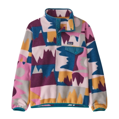 Pull Polaire Patagonia Kids Lightweight Synchilla Snap-T Pullover Marble Pink