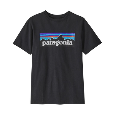 T-shirt Patagonia Enfant Regenerative Organic Certified Cotton P-6 Logo T-Shirt Ink Black