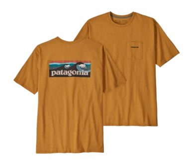 T-shirt Patagonia Homme Boardshort Logo Pocket Responsibili-Tee Dried Mango