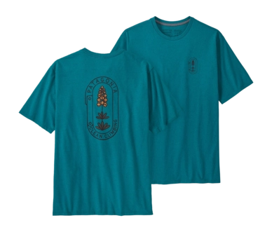 T-shirt Patagonia Homme Clean Climb Trade Responsibili-Tee Belay Bleu