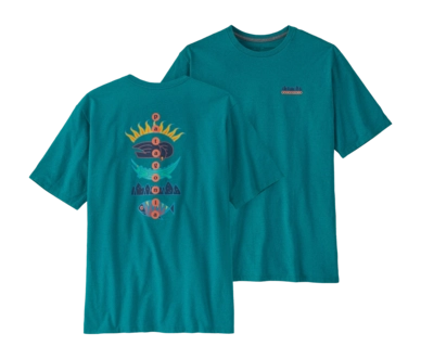 T-shirt Patagonia Homme Fitz Roy Wild Responsibili-Tee Belay Blue