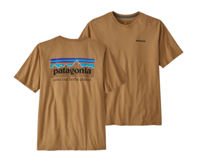 T-Shirt Patagonia Men P-6 Mission Organic Grayling Brown