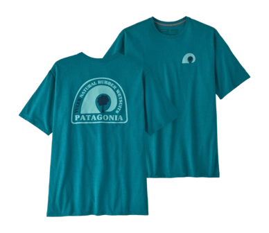 T-Shirt Patagonia Homme Rubber Tree Mark Responsibili-Tee Belay Blue