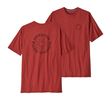 T-Shirt Patagonia Spoke Stencil Responsibili-Tee Men Burl Red