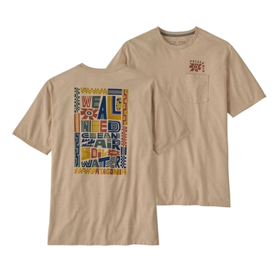 T-shirt Patagonia Homme We All Need Pocket Responsibili-Tee Oar Tan