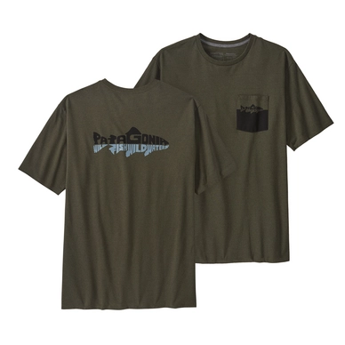 T-Shirt Patagonia Homme Wild Waterline Pocket Responsibili-Tee Basin Vert