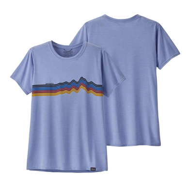 T-Shirt Patagonia Capilene Cool Daily Graphic Shirt Damen Pale Periwinkle X-Dye