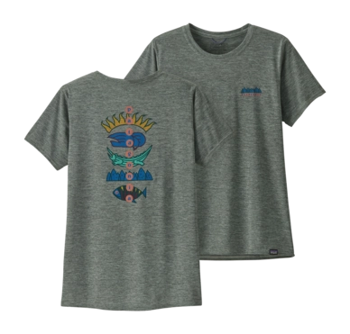 T-Shirt Patagonia Femme Capilene Cool Daily Graphic Shirt Sleet Green X-Dye