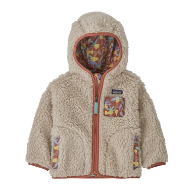 Vest Patagonia Baby Retro-X Hoody Natural/Burl Red