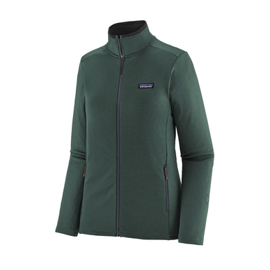 Zip Sweatshirt Patagonia Women R1 Daily Nouveau Green/Northern Green X-Dye